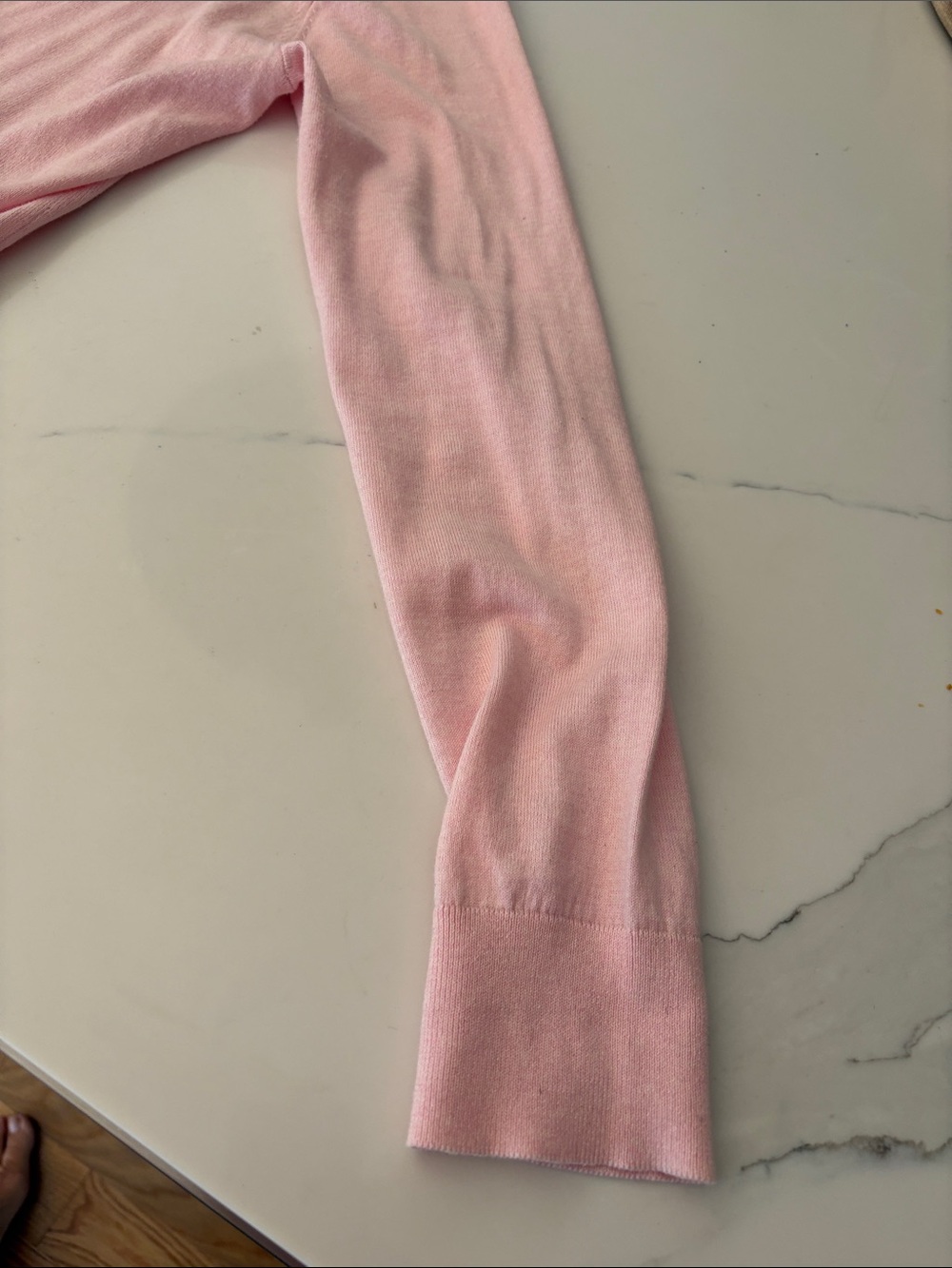 J. Crew Light Pink Button-Up Crewneck Cardigan - Picture 4 of 4